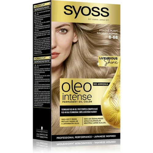 Syoss Oleo Intense permanentna barva za lase z oljem odtenek 8-68 Pale Sand 1 kos