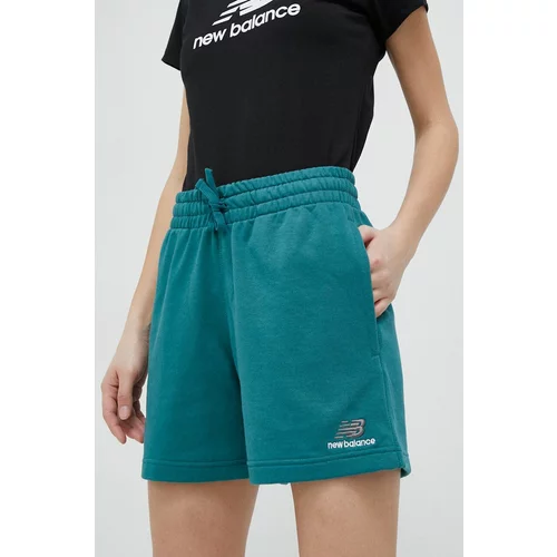 New Balance Kratke hlače boja: zelena, glatki materijal