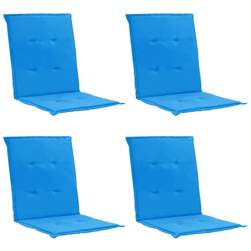  Jastuci za vrtne stolice 4 kom plavi 100 x 50 x 3 cm od tkanine