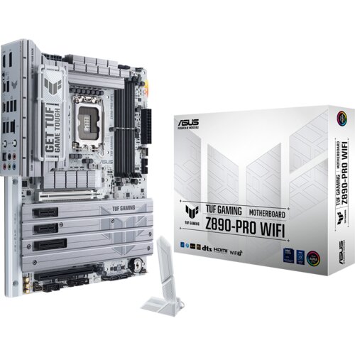 Asus TUF GAMING Z890-PRO WIFI LGA1851 ATX osnovna plošča - Intel Z890, 4xDDR5, 4xM.2, 4xSATA, 2.5Gb LAN, WiFi 7, BT, 1xDP, 1xHDMI, 2xTB4 porta (USB Type-C), Aura Sync - 90MB1IR0-M0EAY0 Cene