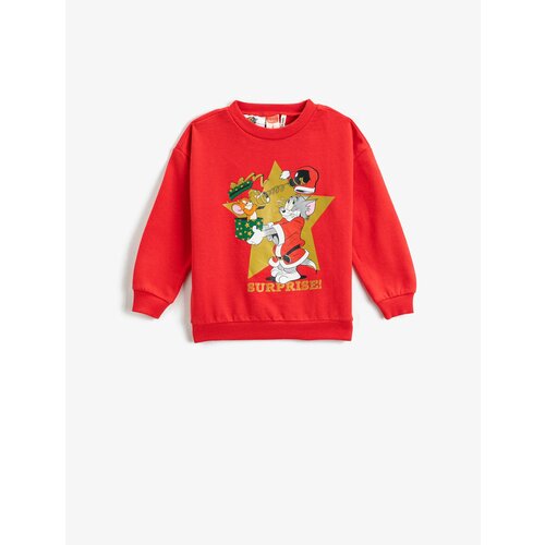 Koton Christmas Themed Tom and Jerry Printed Sweatshirt Licensed Slike