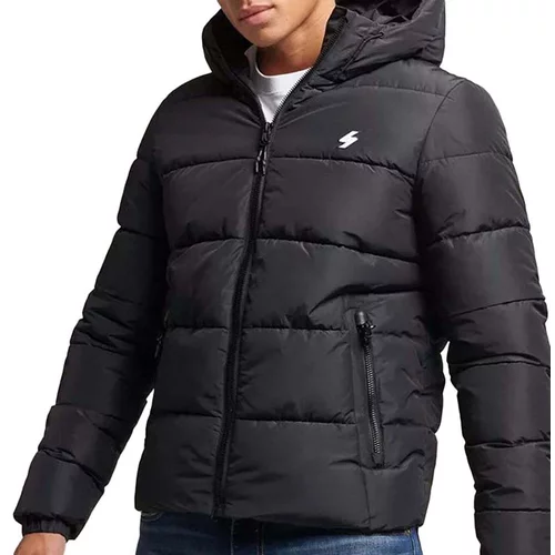 Superdry Zimska jakna crna / bijela