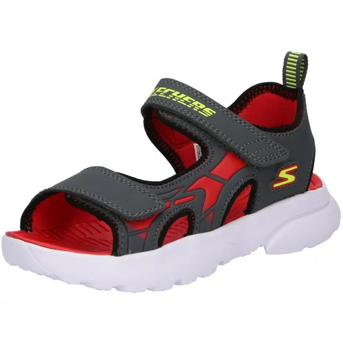 Skechers Odprti čevlji 'RAZOR SPLASH' apno / temno siva / rdeča