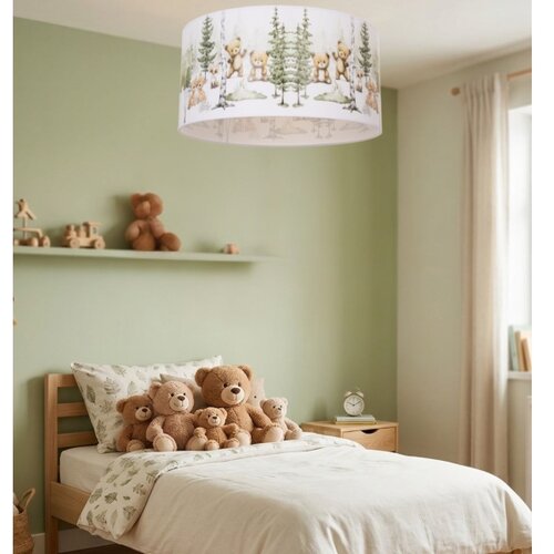  Dečije stropno svetlo KIDS ROOM 1xE27/60W/230V, prečnik 40 cm, sa motivom životinja Slike