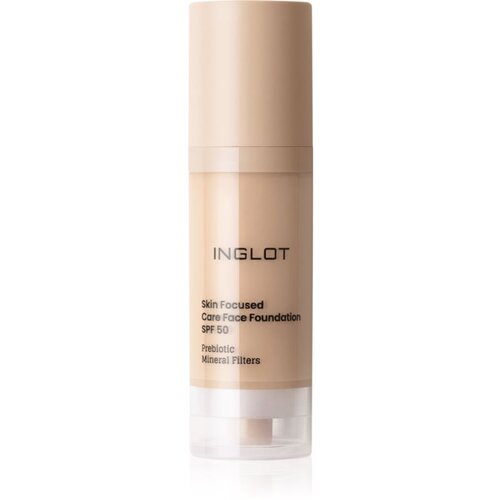 Inglot Skin Focused Care Face Foundation SPF 50 prekrivni tekoči puder SPF 50 odtenek 302 Ivory Beige 30 ml Slike