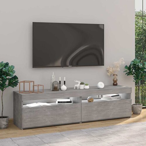  ormarići s LED svjetlima 2 kom boja betona 75 x 35 x 40 cm Slike