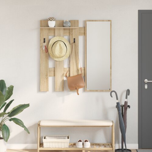 VidaXL Vje&amp;scaron;alica za kapute na zidu sonoma hrast 100 x 10 x 100 cm Slike
