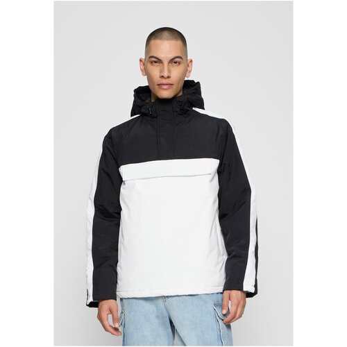 Urban Classics Men's pull-over jacket with hood white/black Cene