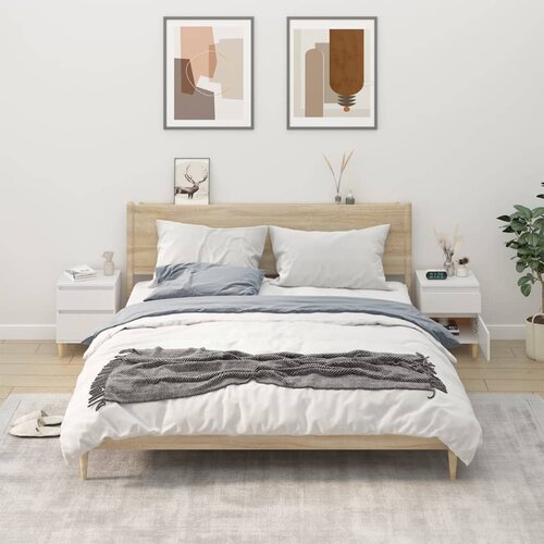 vidaXL Noćni ormarići 2 kom Bijela 40x35x50 cm Cijene