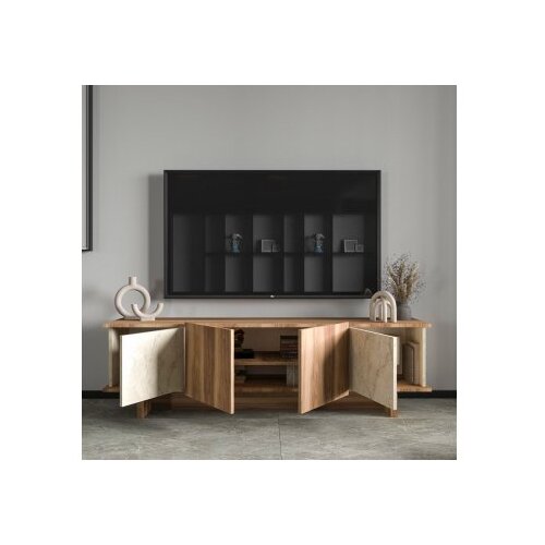 Hanah home tv polica diana travertine walnut Slike