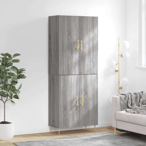 vidaXL Visoka komoda siva sonome 69 5x34x180 cm od konstruiranog drva Cijene