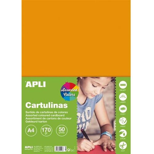 Apli barvni karton AP015117 intenzivne barve 50 listov Cene