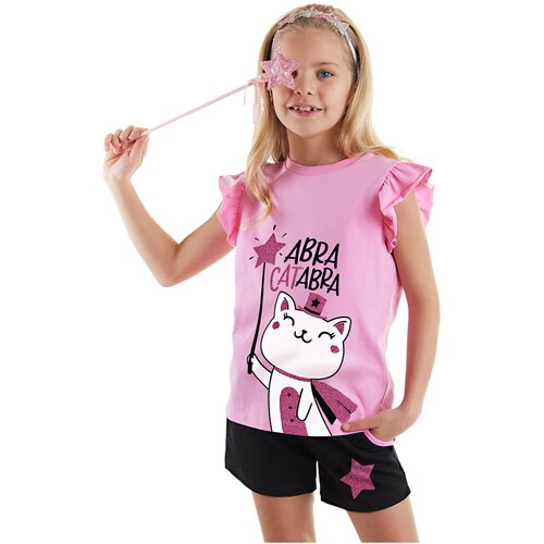 Denokids Abra Catabra Girls Kids T-Shirt Shorts Set Slike