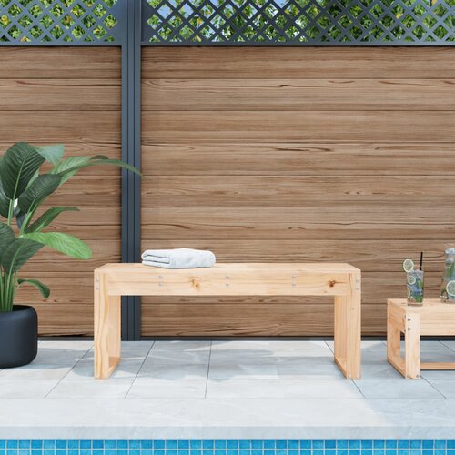 VidaXL Vrtna klupa 110 x 38 x 45 cm od masivne borovine Slike