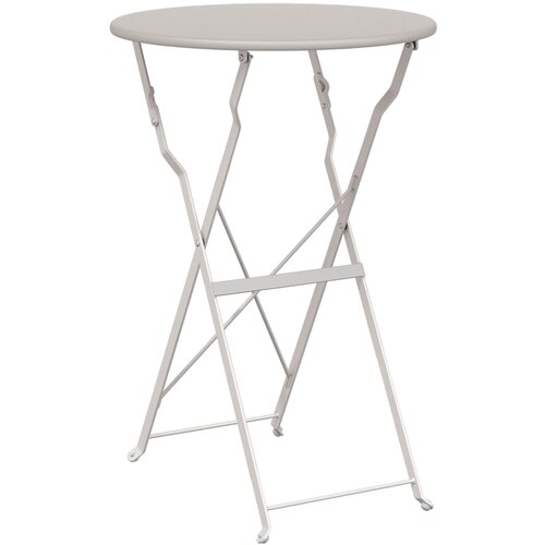 VidaXL Zložljiva Bistro Miza Bež &amp;Oslash;50x71 cm Odpornot proti rji Slike