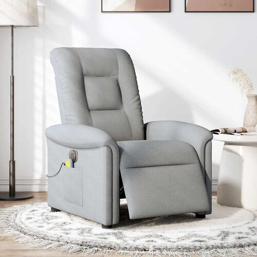 Maison Chic Električni masažni naslanjač - Relax naslanjač svetlo sivo blago, (22134421) Cene
