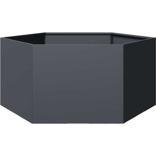 vidaXL Vrtna sadilica antracit šesterokutna 104x90x45 cm čelična Cijene