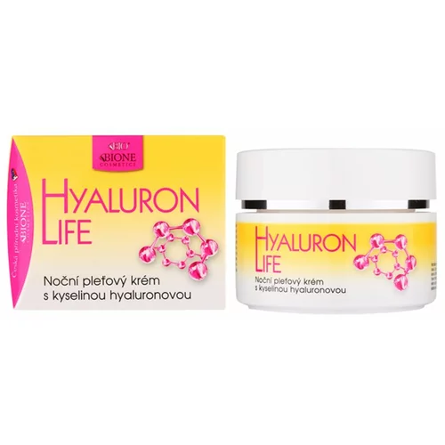 Bione Cosmetics Hyaluron Life nočna krema za obraz s hialuronsko kislino 51 ml