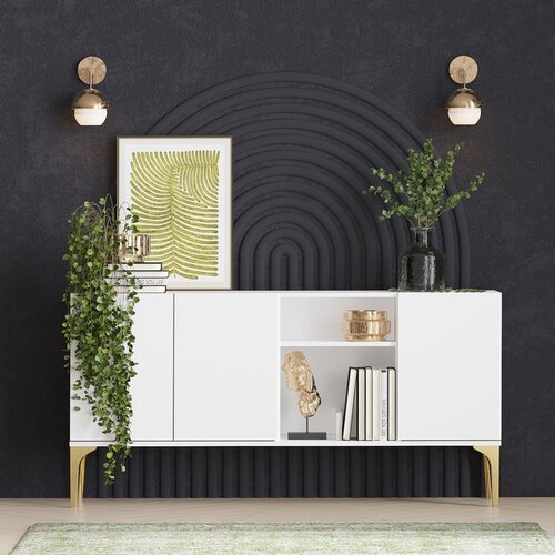 Hanah home komoda blanca whitegold console Cene
