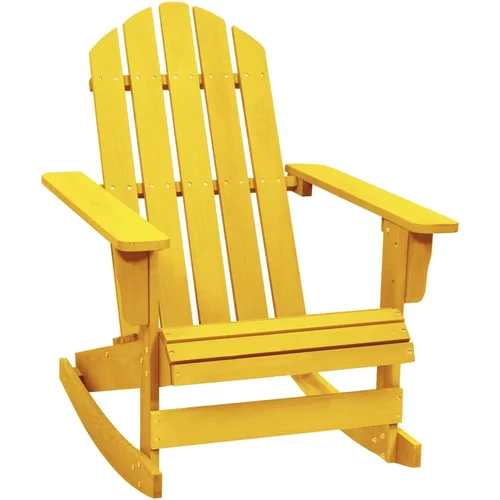 vidaXL Vrtna stolica za ljuljanje Adirondack od masivne jelovine žuta
