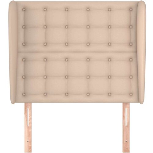  Uzglavlje s u&amp;scaron;ima boja cappuccina 93x23x118/128 cm umjetna koža Slike