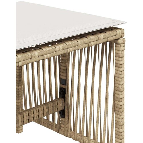 VidaXL Vrtni stolci s jastucima 4 kom bež 41x41x36 cm od poliratana Slike