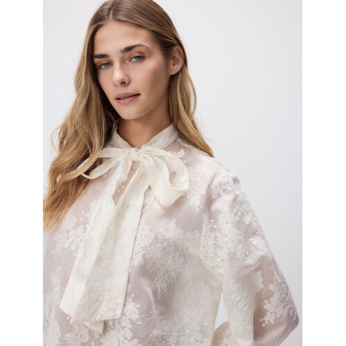 Reserved Bluza s visokim udjelom modalnih vlakana - krem Cene