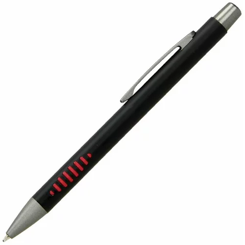  Kemični svinčnik Norvik, kovinski, črno rdeč