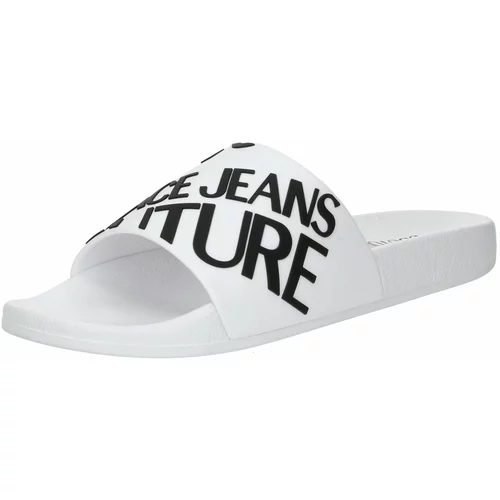 Versace Jeans Couture Nizki natikači črna / bela