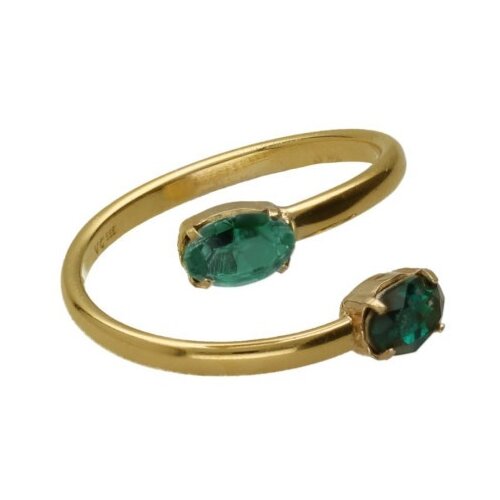 Victoria Cruz alyssa emerald gold prsten sa swarovski kristalima ( a4503-20da ) Slike