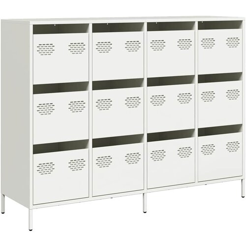 Maison Chic Komoda - Predalnik bela 135x39x103,5 cm hladno valjano jeklo, (21720384) Cene