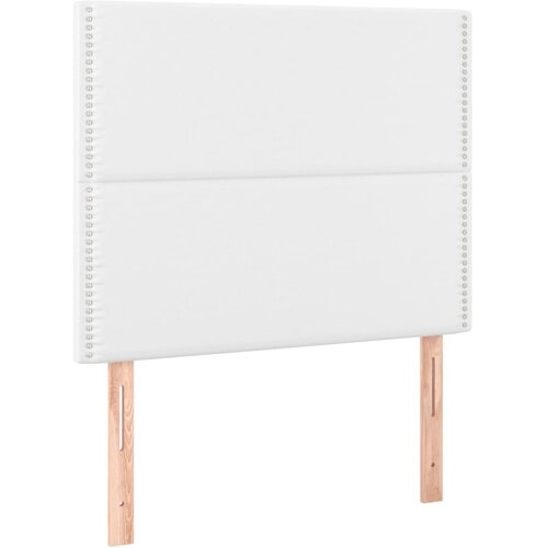 Maison Chic Posteljno vzglavje - Vzglavna omarica 2 kosa belo 100x5x78/88 cm umetno usnje, (22077415) Slike