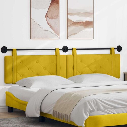  Držeće uzglavlje Zidne Žuta 210 x 55 x 5 cm Baršun - Žuta 200 cm bez LED Cene