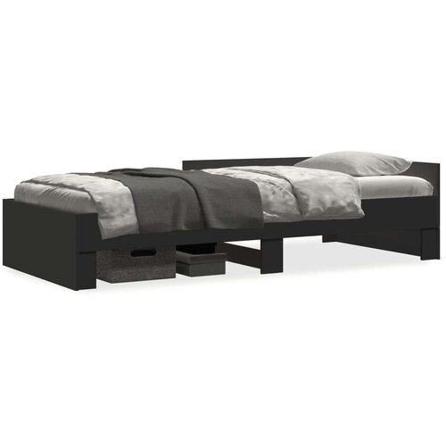  Okvir za krevet crni 90x200 cm konstruirano drvo Cene