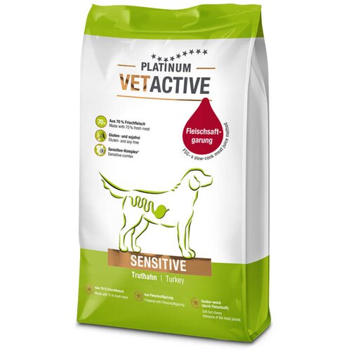 Platinum vetactive sensitive - suva hrana za pse sa ćuretinom za osetljivu probavu (1,5kg, 5kg) 5kg Slike
