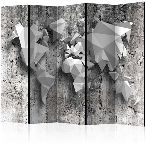  Paravan u 5 dijelova - World Map: Origami II [Room Dividers] 225x172 Slike