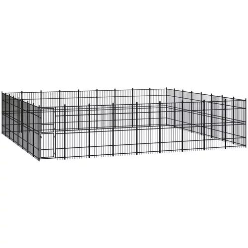 vidaXL Vanjski kavez za pse čelični 66,36 m²