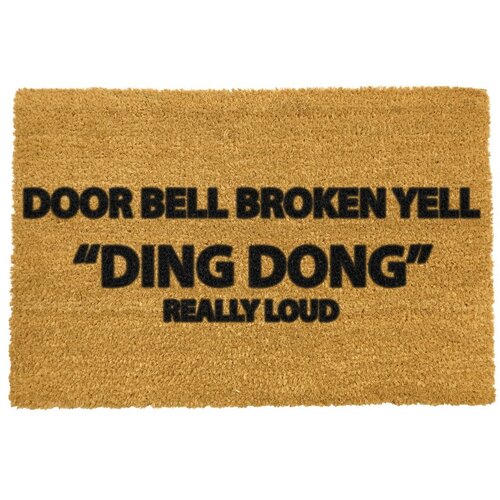 Artsy Doormats otirač od prirodnih kokosovih vlakana Yell Ding Dong, 40 x 60 cm Cijene