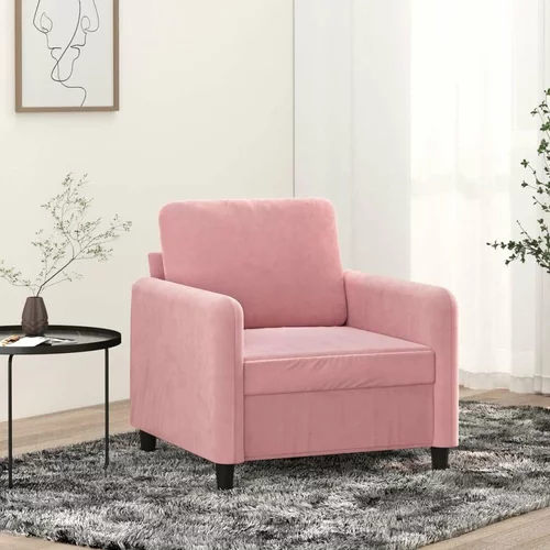 vidaXL Fotelj roza 60 cm žamet, (21002073)