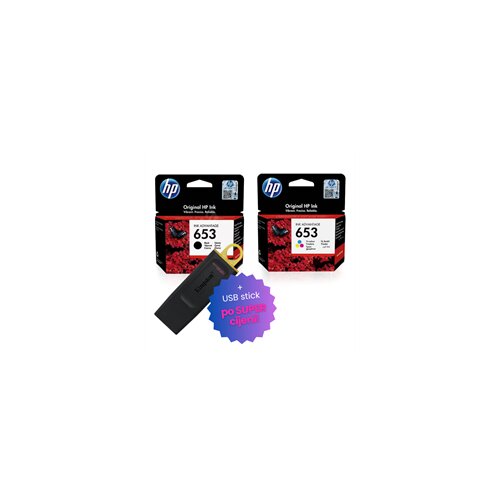 HP Komplet tinta nr.653 (BK + CMY), original + USB stick po SUPER cijeni Cijene