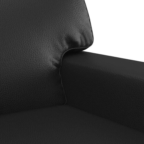  2-dijelni set sofa crni od umjetne kože Slike