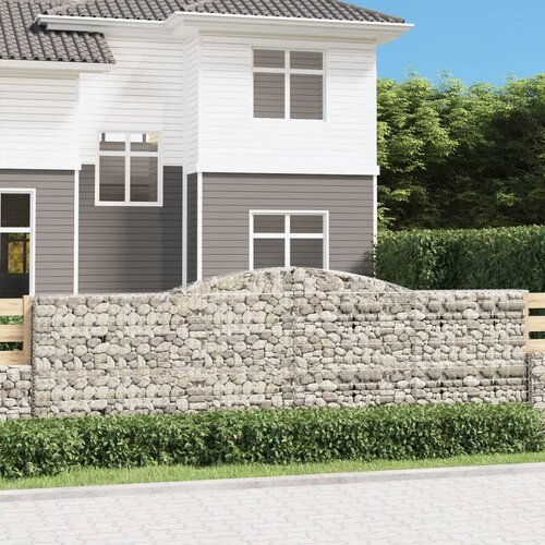 vidaXL obokane gabion košare 5 kosov 400x30x120/140cm pocinkano železo Cene
