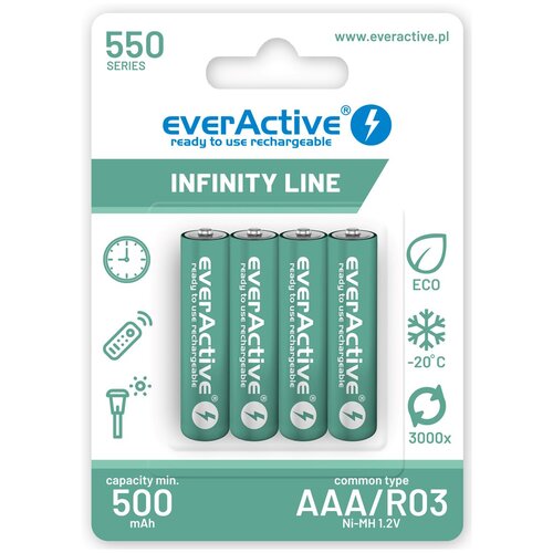 EverActive Rechargeable batteries Ni-MH R03 AAA 550 mAh Infinity Line Cijene
