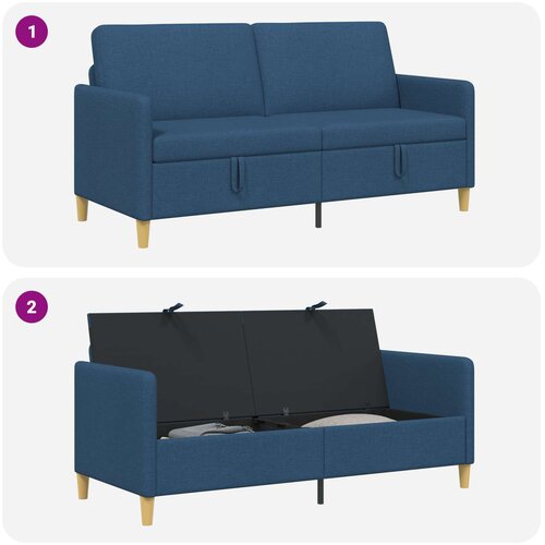 SOFA s pohranom Plava 172 x 78 x 87 cm Poliester Slike