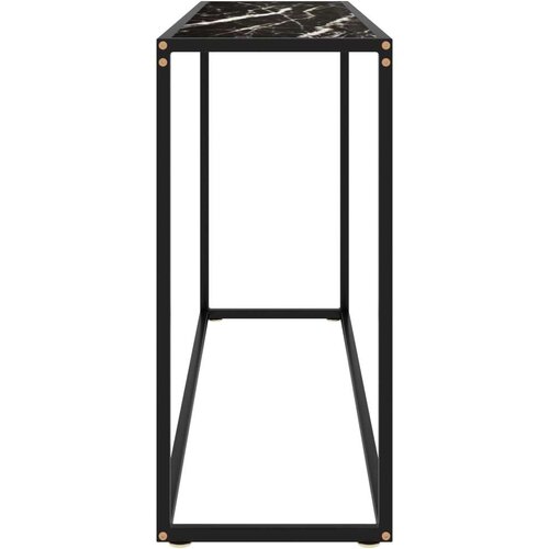  Konzolni stol crni 120 x 35 x 75 cm od kaljenog stakla - Crno-bijelo 120 x 35 x 75 cm 1 Bez nogu Slike