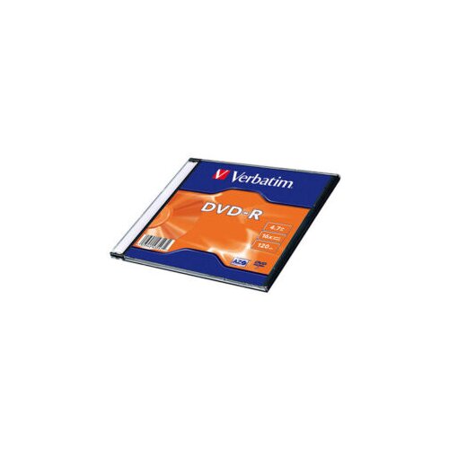  DVD-R, VERBATIM,4,7 GB,16X,MATT SILVER SLIM CASE Slike