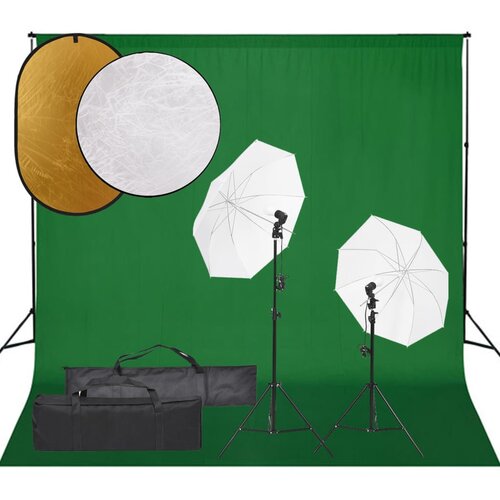 vidaXL komplet za foto studio z lučmi, ozadjem in odbojnikom Cene