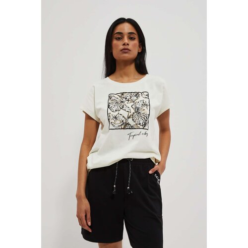 Moodo WOMEN'S T-SHIRT L-TS-4093 WHITE Slike