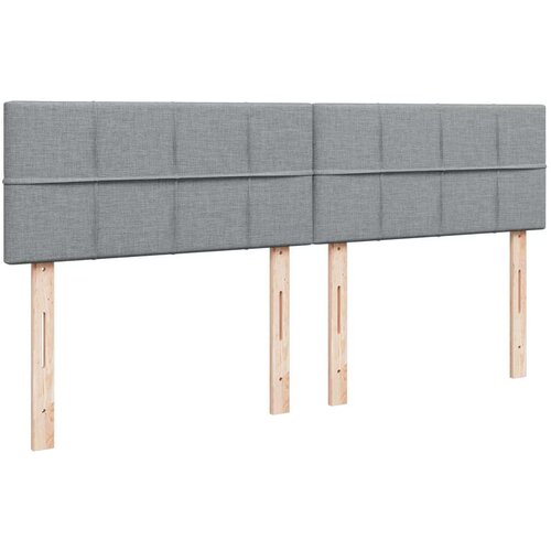 VidaXL Krevet s oprugama i madracem svjetlosivi 180x200 cm od tkanine Slike
