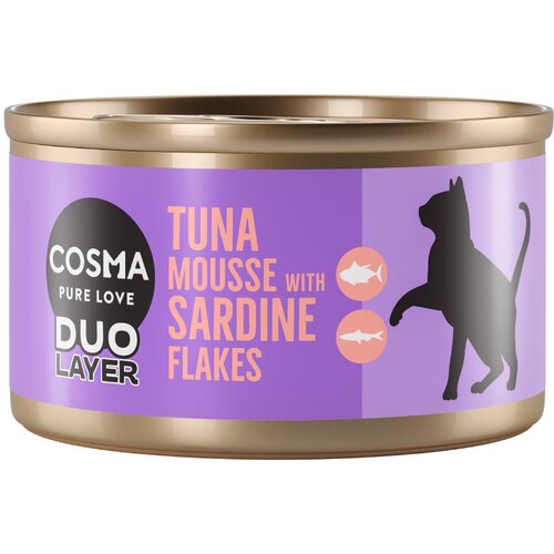 Cosma DUO Layer 6 x 70 g - Mousse iz tune s koščki sardin Cene
